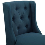 Ellison Upholstered Fabric Counter Bar Stool Set of 2 in Azure