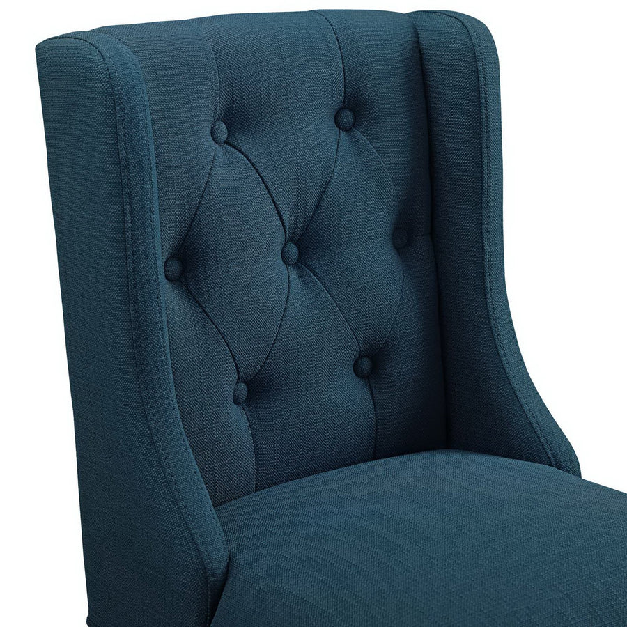 Ellison Upholstered Fabric Counter Bar Stool Set of 2 in Azure