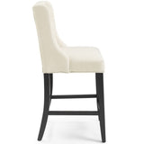 Ellison Upholstered Fabric Counter Bar Stool Set of 2 in Beige