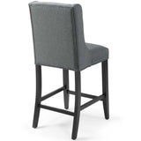 Ellison Upholstered Fabric Counter Bar Stool Set of 2 in Gray