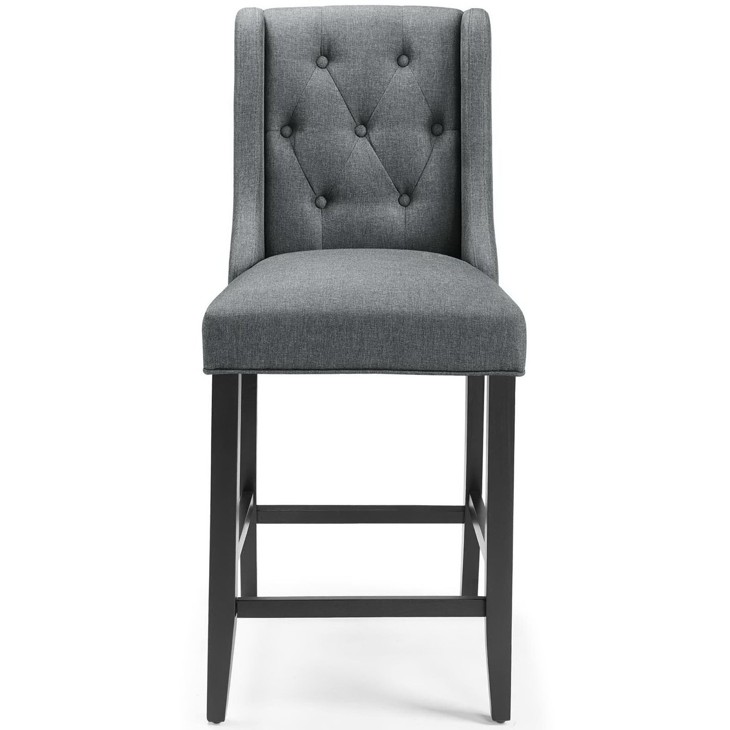 Baronet Upholstered Fabric Counter Bar Stool Set of 2 by Furniture For America
