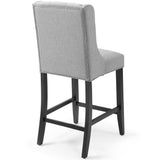 Ellison Upholstered Fabric Counter Bar Stool Set of 2 in Light Gray