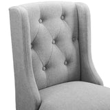 Ellison Upholstered Fabric Counter Bar Stool Set of 2 in Light Gray