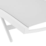 Bergamot Outdoor Patio Mesh Chaise Lounge Set of 2 in White White
