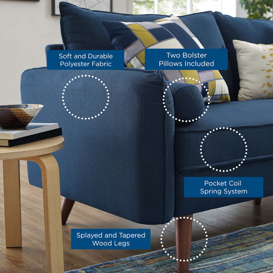Revive Upholstered Fabric Sofa and Loveseat Set by Furniture for America