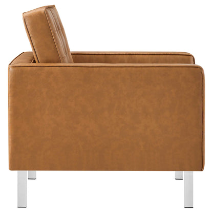 Loft 3-Piece Tufted Vegan Leather Furniture Set by Furniture For America
