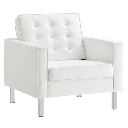 Loft 3-Piece Tufted Vegan Leather Furniture Set by Furniture For America