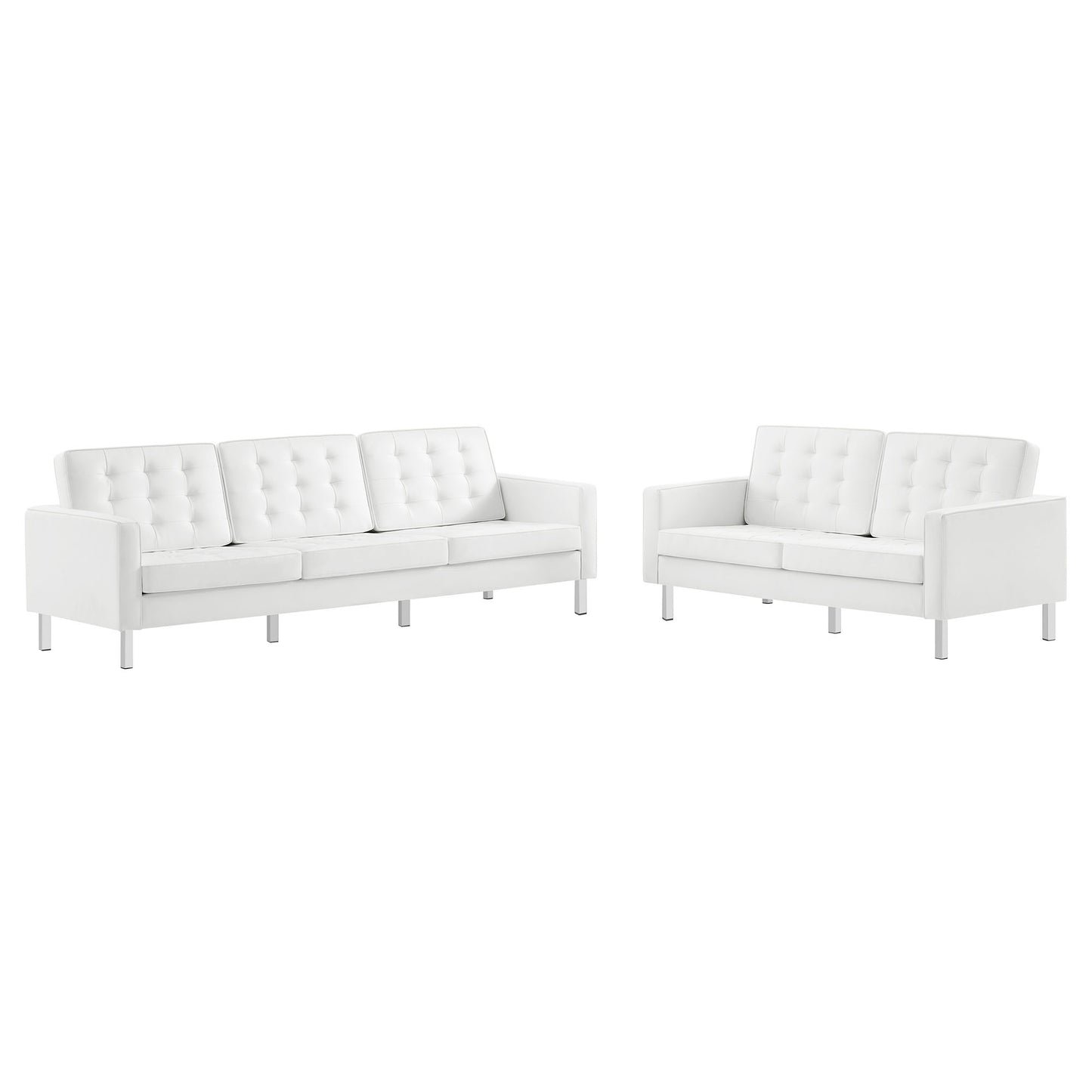 Loft 2-Piece Tufted Vegan Leather Furniture Set by Furniture For America