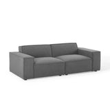Atlas 2-Piece Sectional Sofa in Charcoal