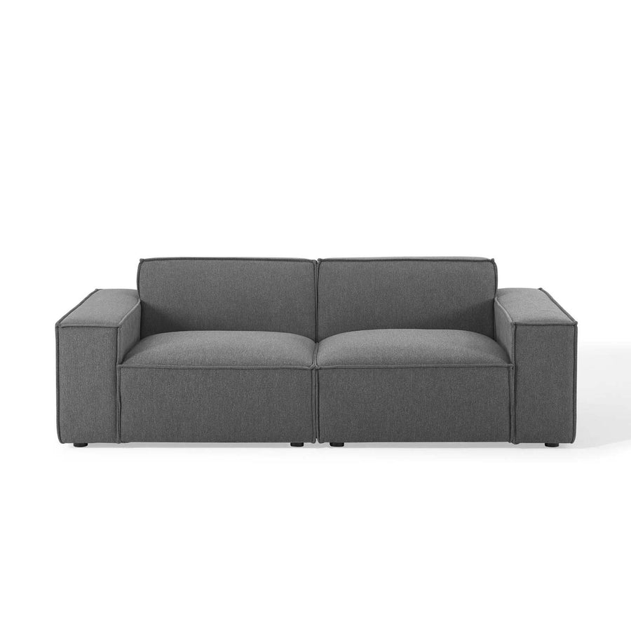 Atlas 2-Piece Sectional Sofa in Charcoal