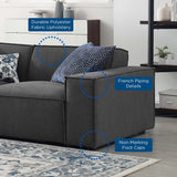 Atlas 2-Piece Sectional Sofa in Charcoal
