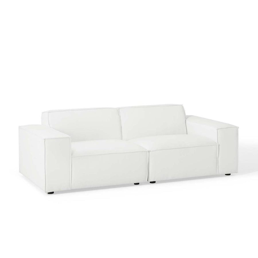 Atlas 2-Piece Sectional Sofa in White