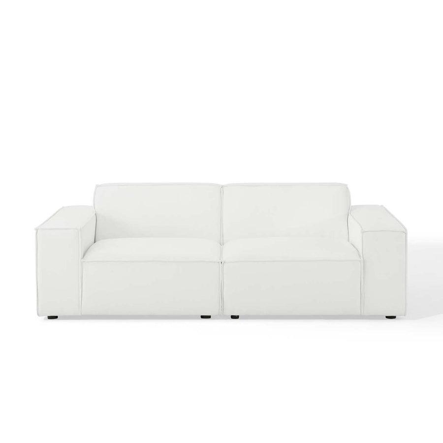 Atlas 2-Piece Sectional Sofa in White
