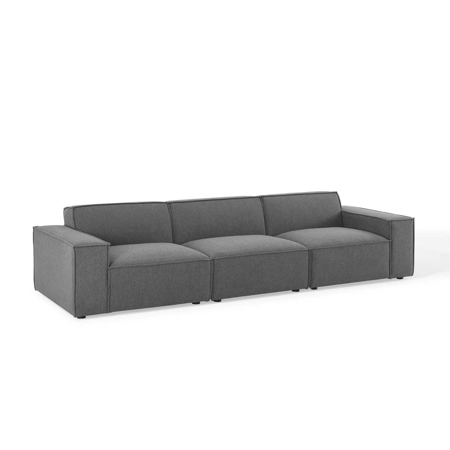 Atlas 3-Piece Sectional Sofa in Charcoal