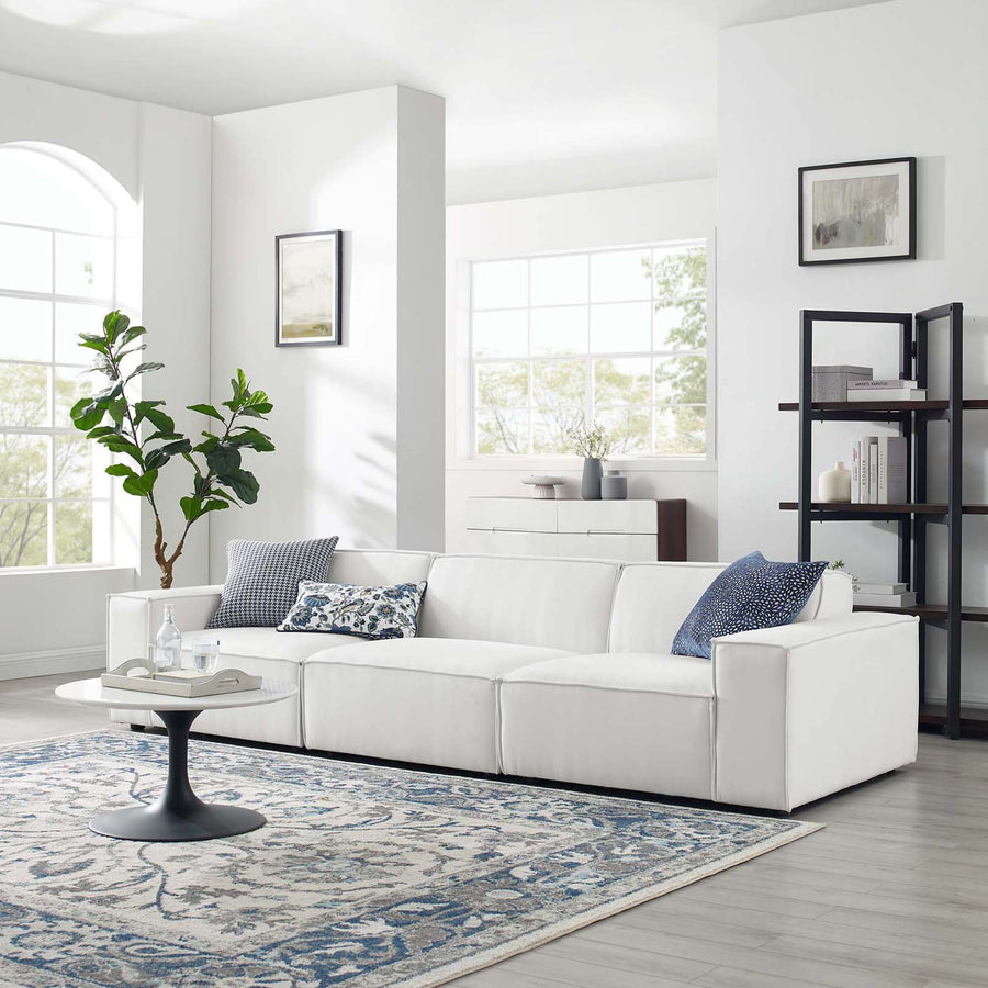 Atlas 3-Piece Sectional Sofa in White
