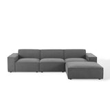 Atlas 4-Piece Sectional Sofa in Charcoal
