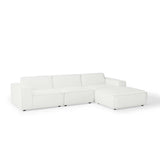 Atlas 4-Piece Sectional Sofa in White