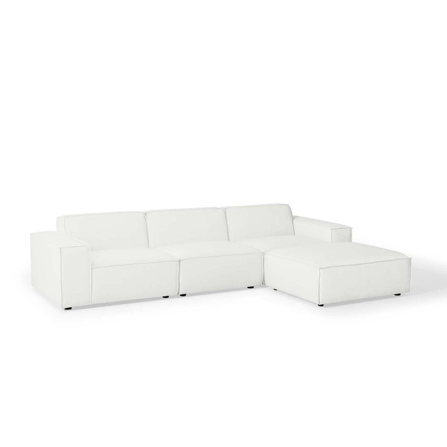 Atlas 4-Piece Sectional Sofa in White