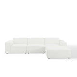 Atlas 4-Piece Sectional Sofa in White