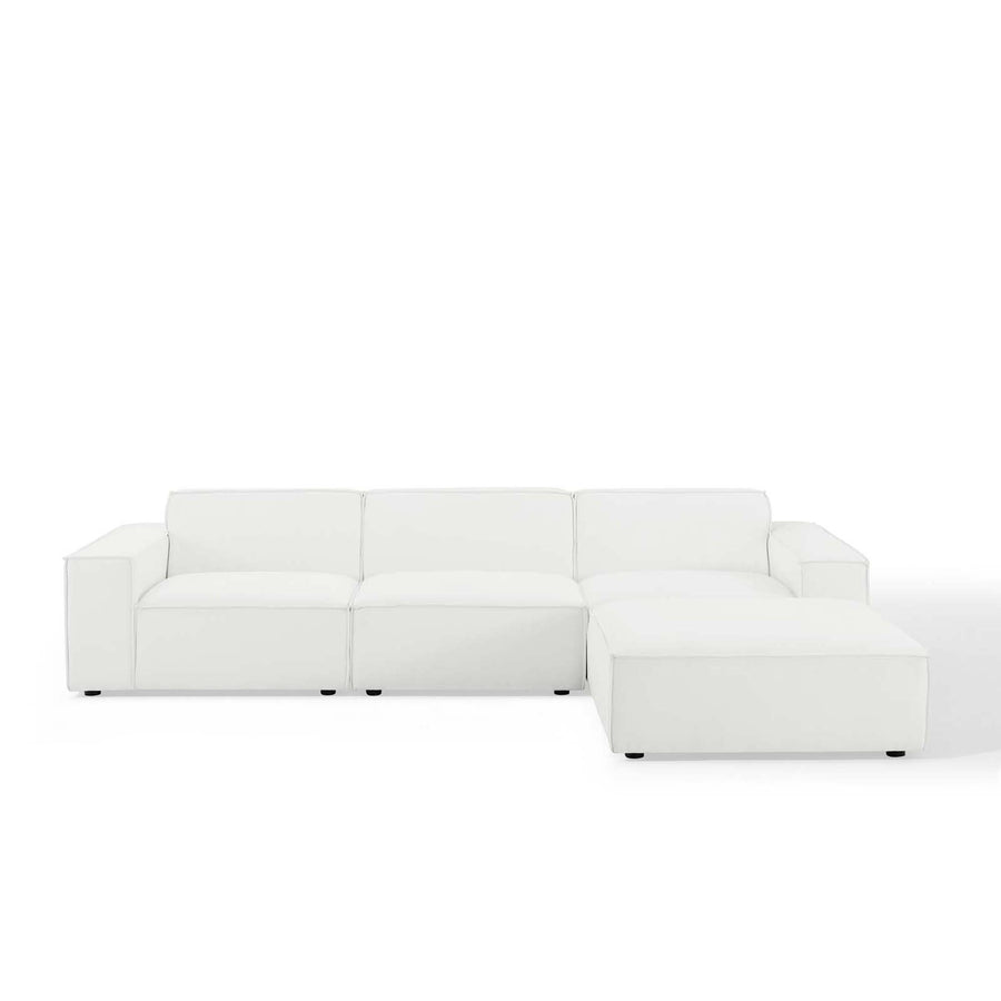 Atlas 4-Piece Sectional Sofa in White