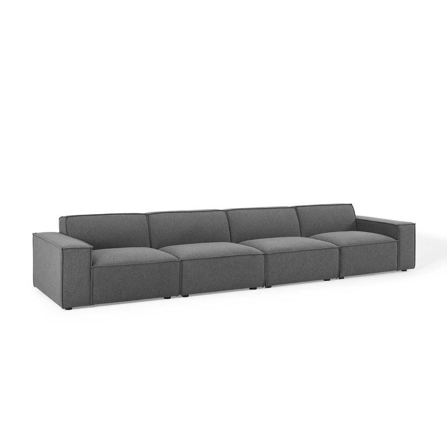 Atlas 4-Piece Sectional Sofa in Charcoal