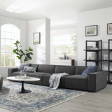 Atlas 4-Piece Sectional Sofa in Charcoal