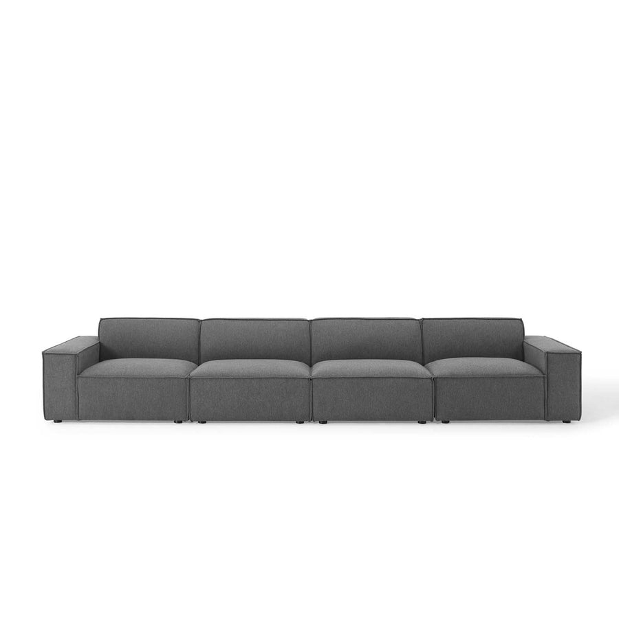 Atlas 4-Piece Sectional Sofa in Charcoal