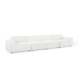 Atlas 4-Piece Sectional Sofa in White