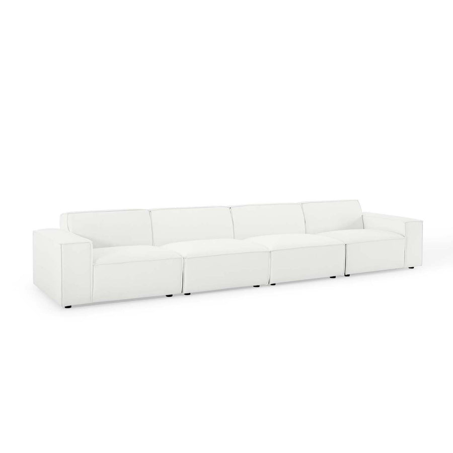 Atlas 4-Piece Sectional Sofa in White