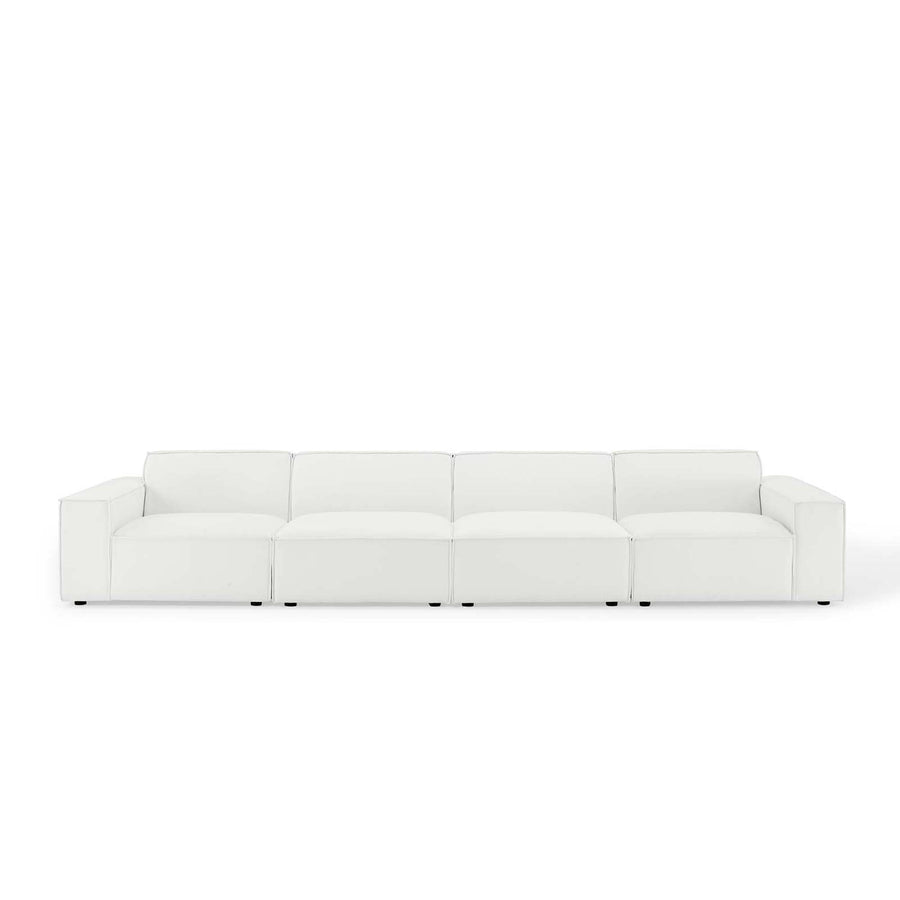 Atlas 4-Piece Sectional Sofa in White