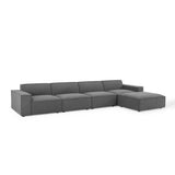 Atlas 5-Piece Sectional Sofa in Charcoal