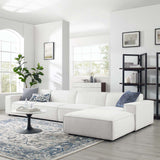 Atlas 5-Piece Sectional Sofa in White