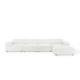 Atlas 5-Piece Sectional Sofa in White