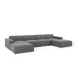 Atlas 6-Piece Sectional Sofa in Charcoal
