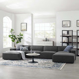 Atlas 6-Piece Sectional Sofa in Charcoal