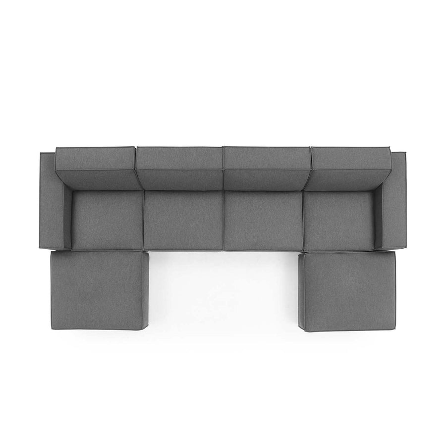 Atlas 6-Piece Sectional Sofa in Charcoal