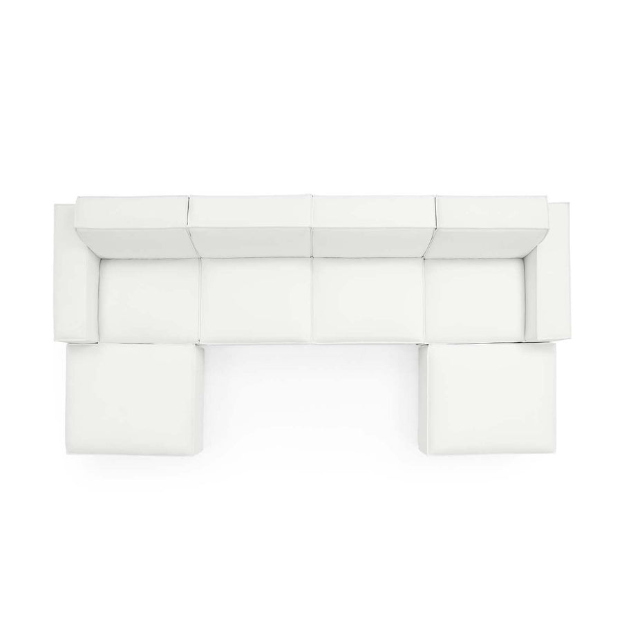 Atlas 6-Piece Sectional Sofa in White