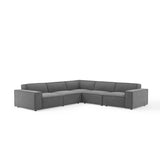 Atlas 5-Piece Sectional Sofa in Charcoal