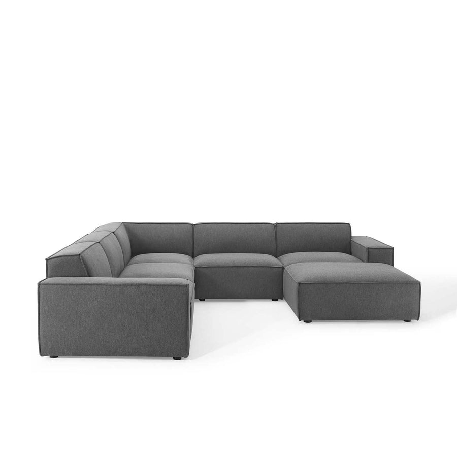Atlas 6-Piece Sectional Sofa in Charcoal