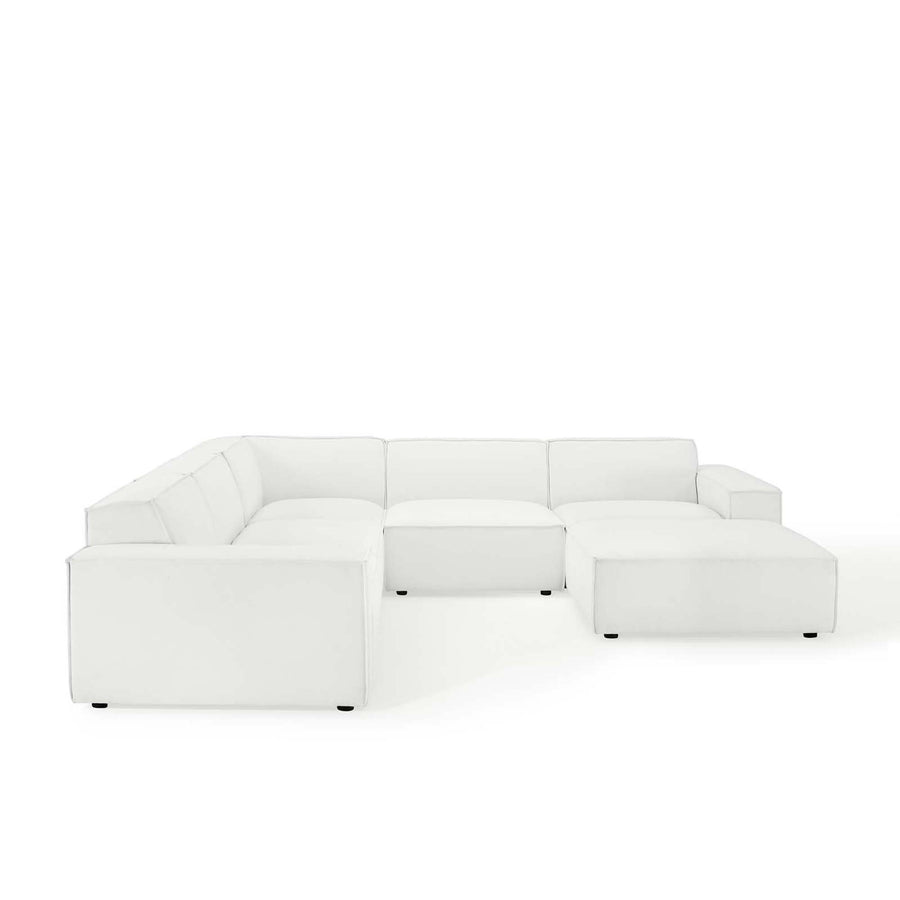 Atlas 6-Piece Sectional Sofa in White