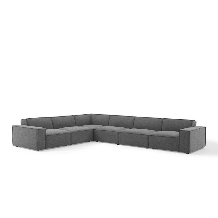 Atlas 6-Piece Sectional Sofa in Charcoal