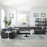 Atlas 6-Piece Sectional Sofa in Charcoal