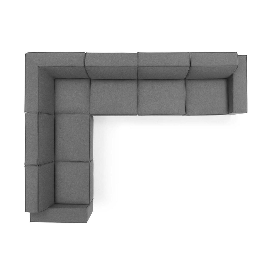 Atlas 6-Piece Sectional Sofa in Charcoal