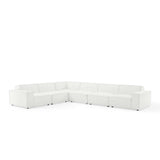 Atlas 6-Piece Sectional Sofa in White
