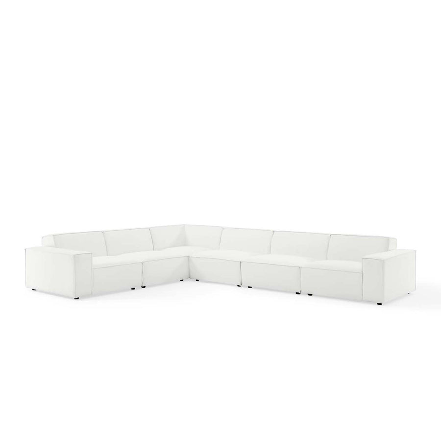 Atlas 6-Piece Sectional Sofa in White