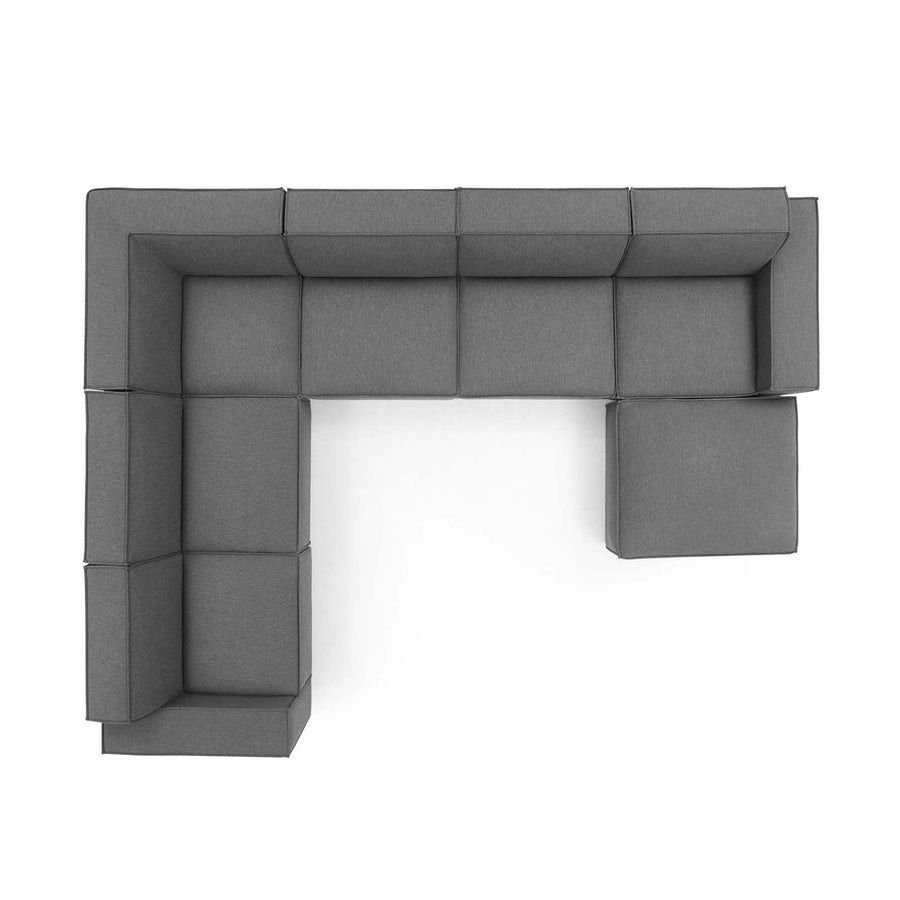 Atlas 7-Piece Sectional Sofa in Charcoal