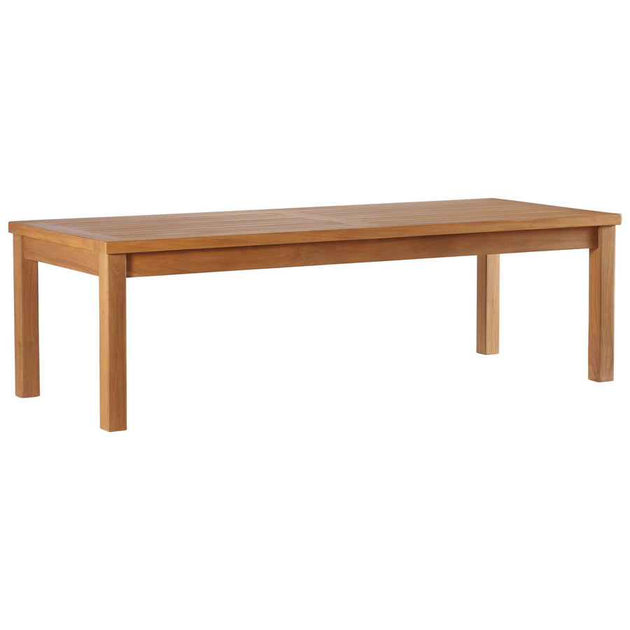 Cedar Outdoor Patio Teak Wood Coffee Table in Natural