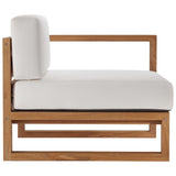 Cedar Outdoor Patio Right-Arm Chair in Natural White