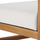 Cedar Outdoor Patio Right-Arm Chair in Natural White