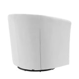 Hadley Tufted Performance Velvet Swivel Armchair in Light Gray